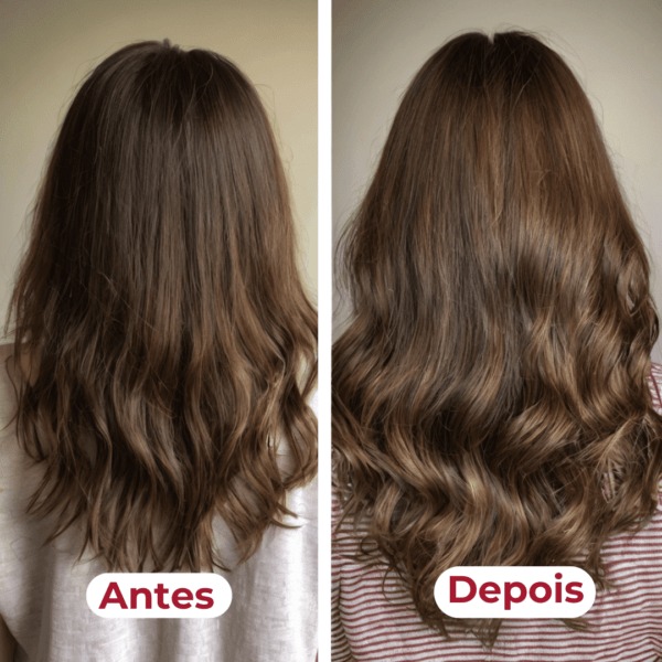 Antes e depois mostrando autoestima renovada com Belli K Pelle