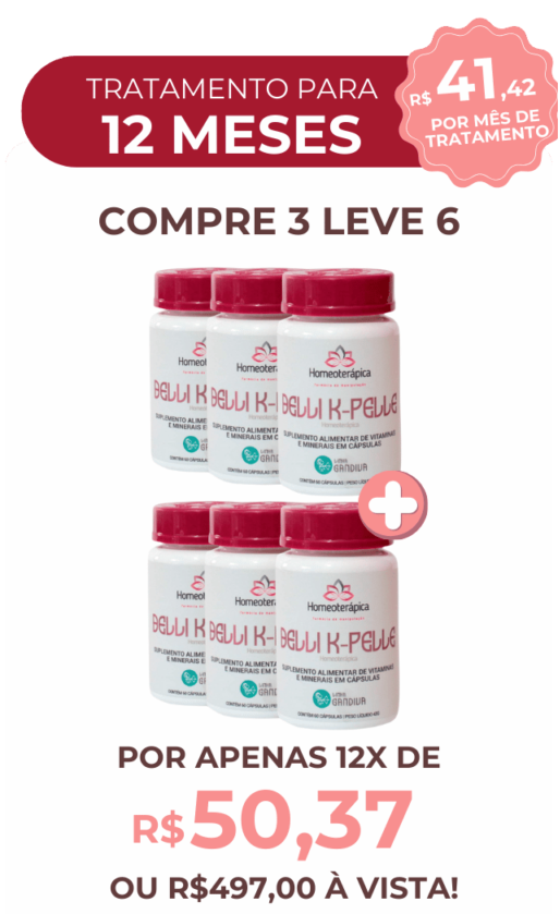 Kit de 1 frasco Belli K Pelle com desconto